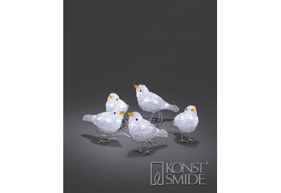Konstsmide Acrylic Baby Bird Set LED (16cm x 11.5cm)